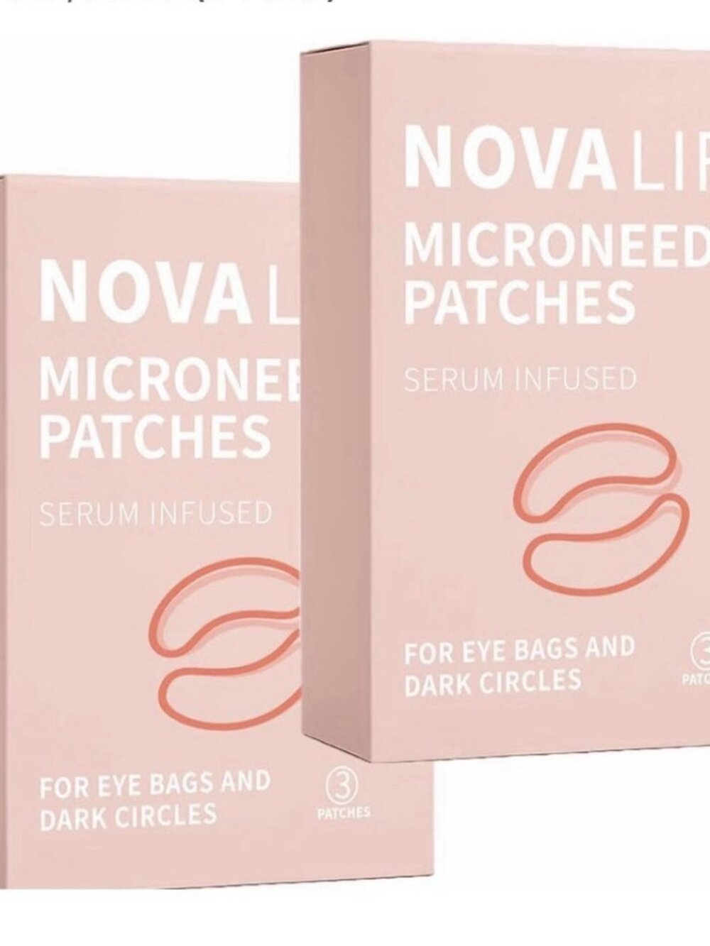 NOVALIFT Microneedle Eye Patches for Dark Circles - 2 Boxes - New Sealed